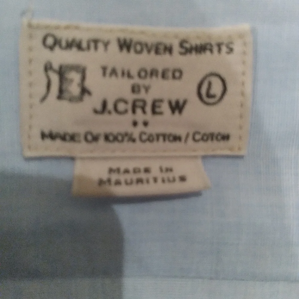 J.Crew Slim Fit Button Down Shirt Lrg. Preppy Office Academia Y2K 100%‎ Cotton